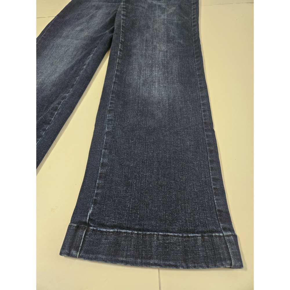 Talbots Wide-Leg Dark Wash Womens Trouser Jeans Size Small 4/28 - Picture 2 of 10
